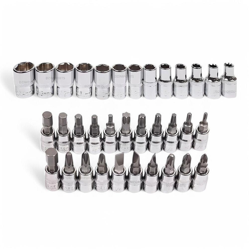 Kit De Ferramentas 46 Peças Soquetes De Aço Chaves Catraca Reversível Multiuso Maleta Resistente - 4