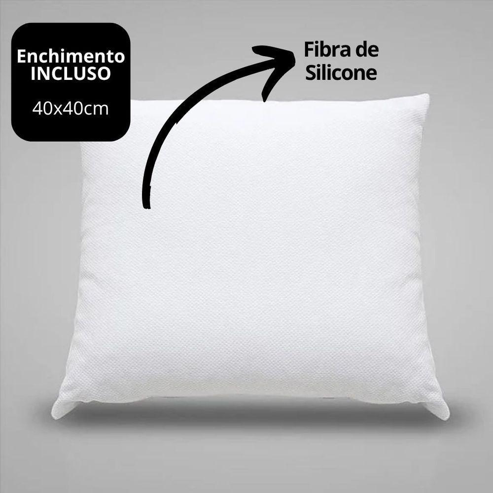 Almofada Decorativa Tecido Rosê Charlote Premium Com Enchimento 42x42cm - Jolitex - 6