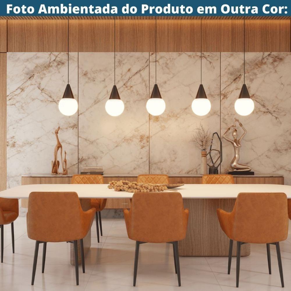 Kit 4 Cadeiras Com Braços Marrakesh Fratini Estofado Matelassê Preto Base Aço Carbono Preto - 7