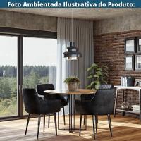 Kit 4 Cadeiras Com Braços Marrakesh Fratini Estofado Matelassê Preto Base Aço Carbono Preto - 6