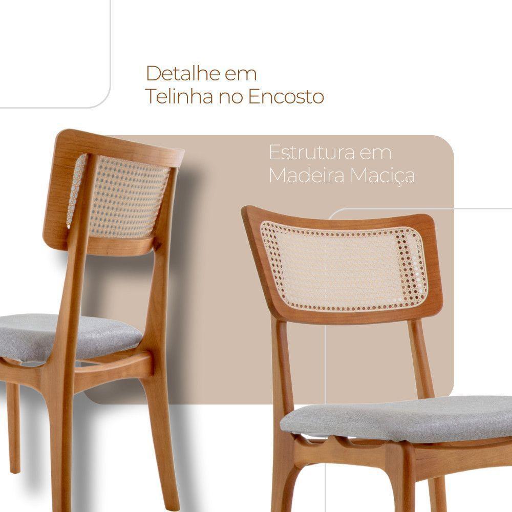 Conjunto 2 Cadeiras De Madeira Viena Luna/cinamomo Imbuia - 4