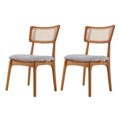 Conjunto 2 Cadeiras De Madeira Viena Luna/cinamomo Imbuia