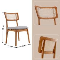 Conjunto 2 Cadeiras De Madeira Viena Luna/cinamomo Imbuia - 2