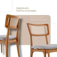 Conjunto 2 Cadeiras De Madeira Viena Luna/cinamomo Imbuia
