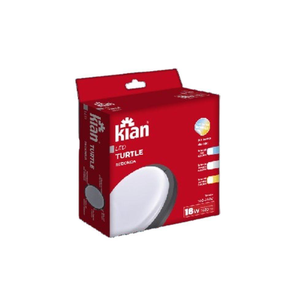 Luminária Tartaruga 18W Redonda Preta Bivolt - 3