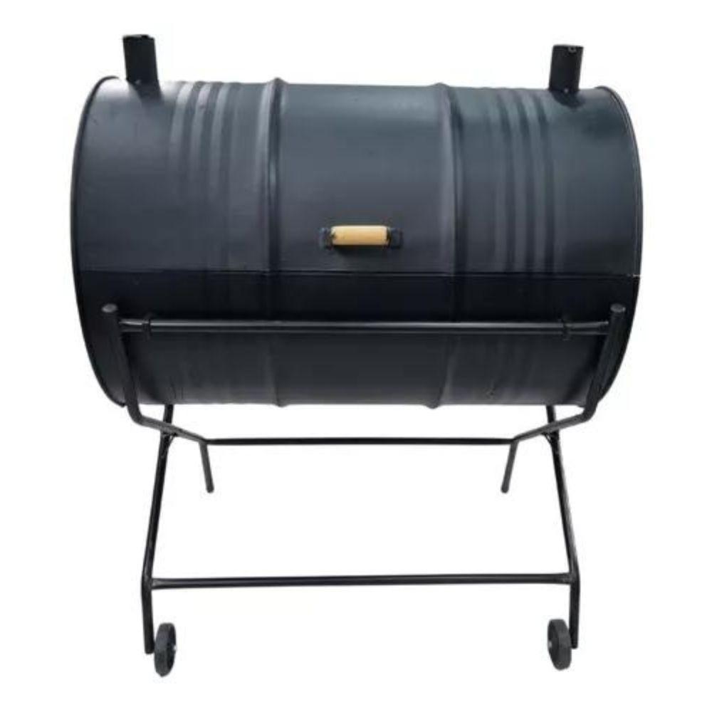 Churrasqueira Bafo Tambor C/ Grelha + Suporte 200lt 200l Preto - 1