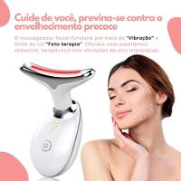 Massageador Facial Eletrico Pescoço Led Lift Fototerapia Ant