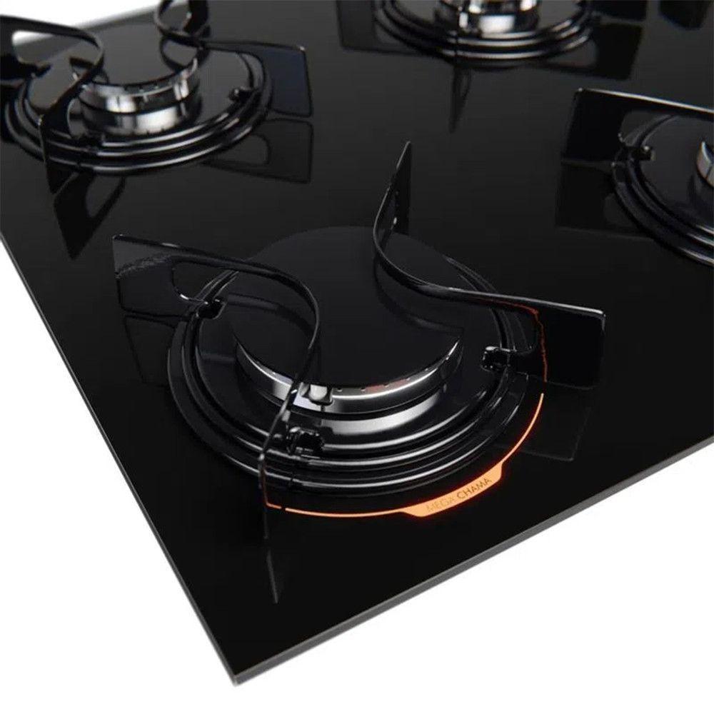 Cooktop Atlas U.top 4 Bocas Acendimento Automático Preto Bvolt - 5