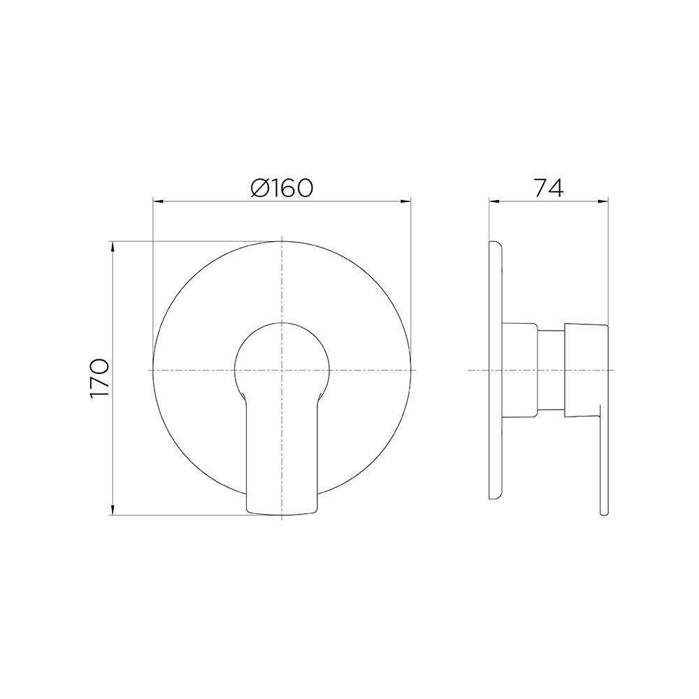 Acabamento Monocomando Para Chuveiro E Ducha Higiênica Docol Argon 90008483006 Cromado - 2