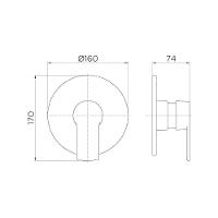 Acabamento Monocomando Para Chuveiro E Ducha Higiênica Docol Argon 90008483006 Cromado - 2