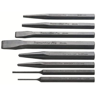 Jogo De Talhadeiras, Punções E Saca-pinos 8 Peças Tramontina Pro Tramontina