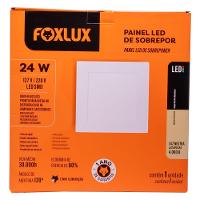 Kit 2 Painel Led 29,5x29,5 Quadrado Branco Sobrepor 24w 4000k Foxlux