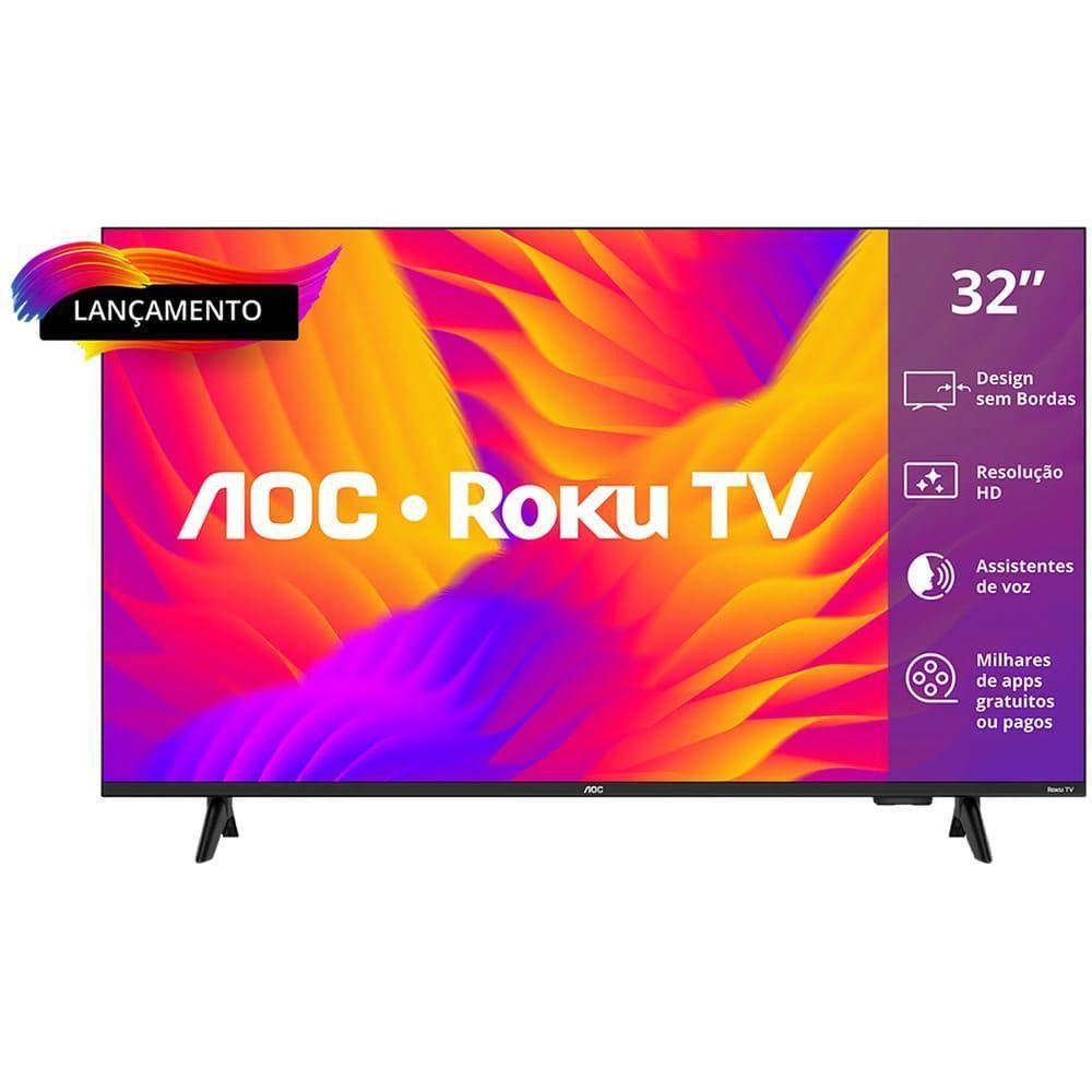 Smart TV AOC LED 32 DLED Wi-Fi Roku TV Quad Core 32S5155/78G - 2