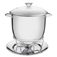 Rechaud Tramontina Allegra Em Aço Inox Fundo Triplo Com Fogareiro E Tampa De Vidro 7,8 L Tramontina - 3