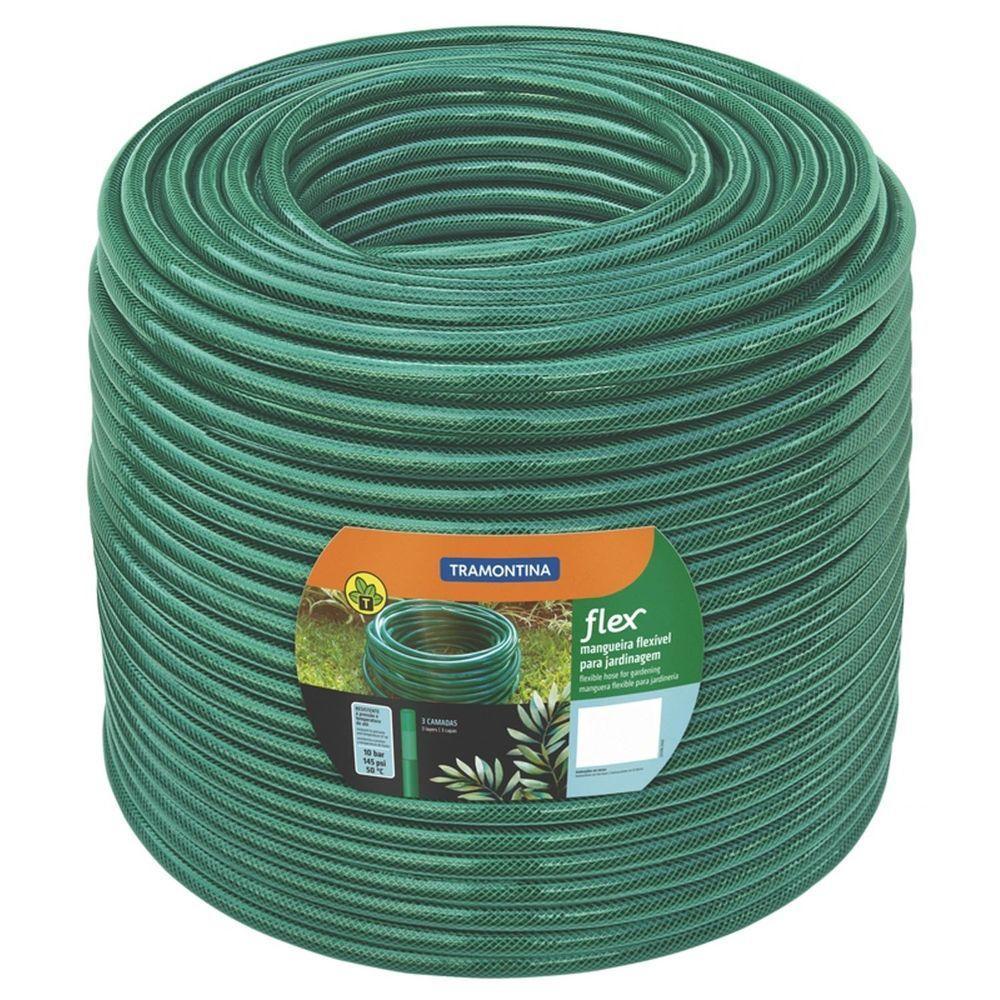 Mangueira Flex 5/8 Tramontina Verde Pvc 3 Camadas 50 M Tramontina - 1
