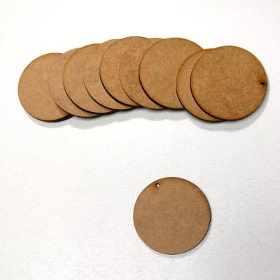 50 Mini Disco Mdf Cru 5cm C-1 Furo Chaveiros-biscuit-boneco