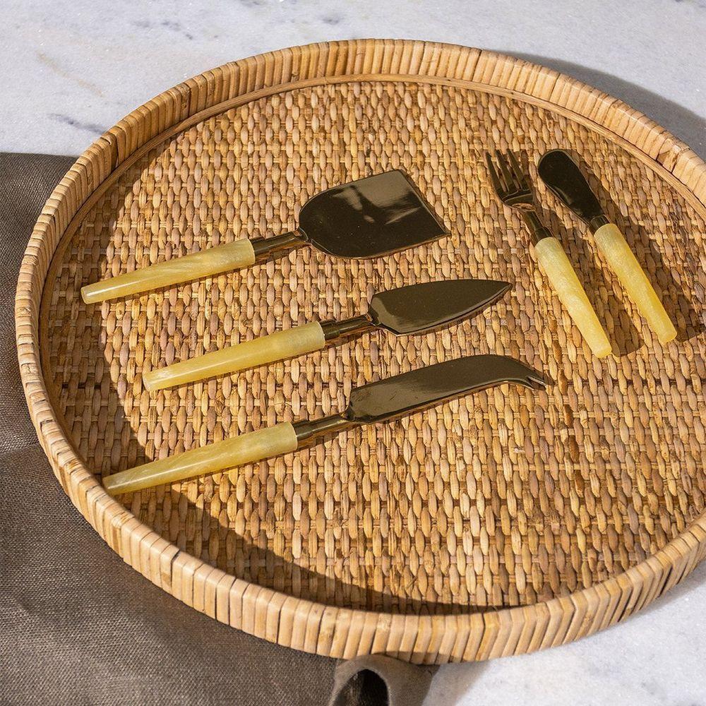 Bandeja Copa E Cia Rattan Circular 35 Cm ø - 2