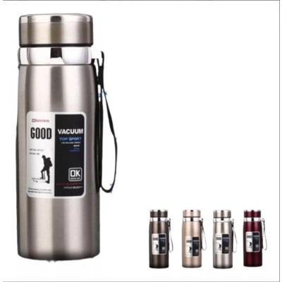 Garrafa 600ml Ou 1000ml Inox Térmica Com Infusor, De Água Café, Com Alça Tamanho E Cor 800ml Prata