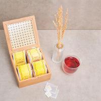 Caixa Organizadora Bambu Divisórias E Tampa Em Treliça 17x17x7,5cm Wolff - 7