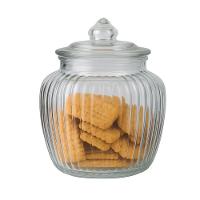 Baleiro Vidro Transparente Design Canelado Tampa Hermética 1400ml - Tuut - 1