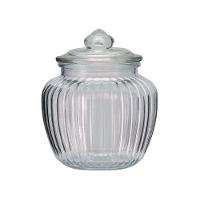 Baleiro Vidro Transparente Design Canelado Tampa Hermética 1400ml - Tuut - 3