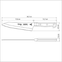 Faca Para Fatiar E Picar Tramontina Century Com Lâmina Em Aço Inox E Cabo De Policarbonato E Fibra De Vidro 7 - 3