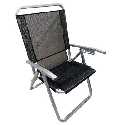 Cadeira De Praia Noronha Oversize 140kg Sanete Ronchetti Cor Preto