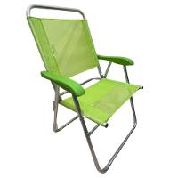 Cadeira De Praia Alta Sanete Encosto Alto Aluminio Ronchetti Cor Verde - 2