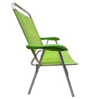 Cadeira De Praia Alta Sanete Encosto Alto Aluminio Ronchetti Cor Verde - 3