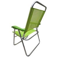 Cadeira De Praia Alta Sanete Encosto Alto Aluminio Ronchetti Cor Verde