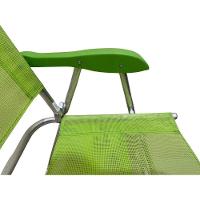 Cadeira De Praia Alta Sanete Encosto Alto Aluminio Ronchetti Cor Verde - 7