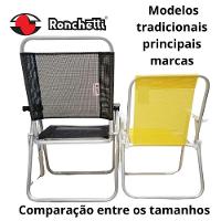 Cadeira De Praia Alta Sanete Encosto Alto Aluminio Ronchetti Cor Verde - 10