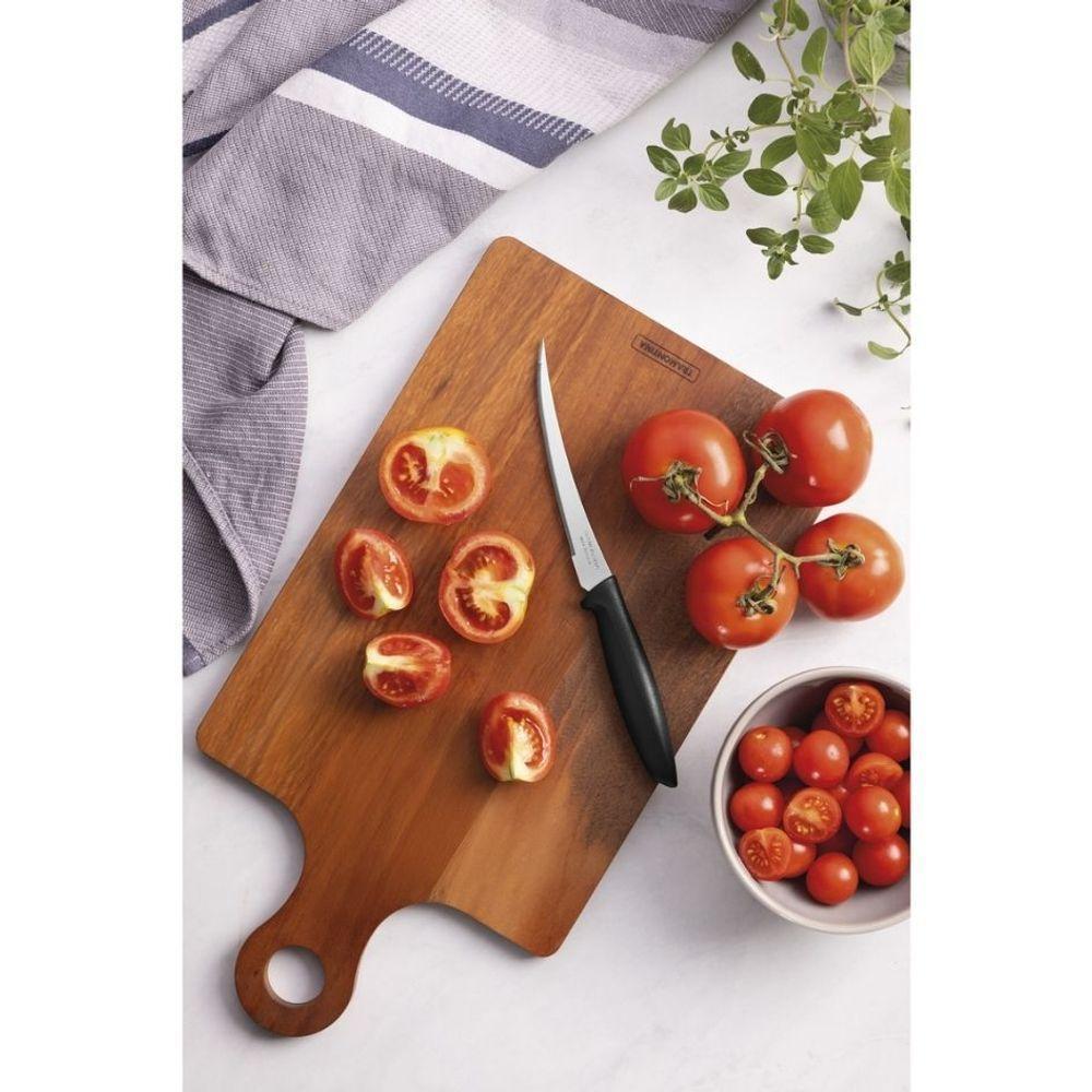Faca Para Tomate Tramontina Plenus Lâmina Inox Corte Perfeito Cabo Preto 5 Pol - 2