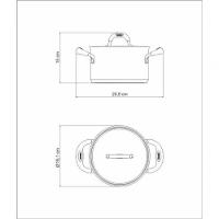 Caçarola Funda Tramontina Duo Silicone 16cm Em Aço Inox