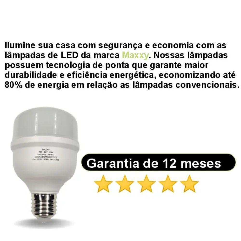 Kit Com 10 Lâmpadas Led Bulbo 20w 6500k Max-0206 - 5
