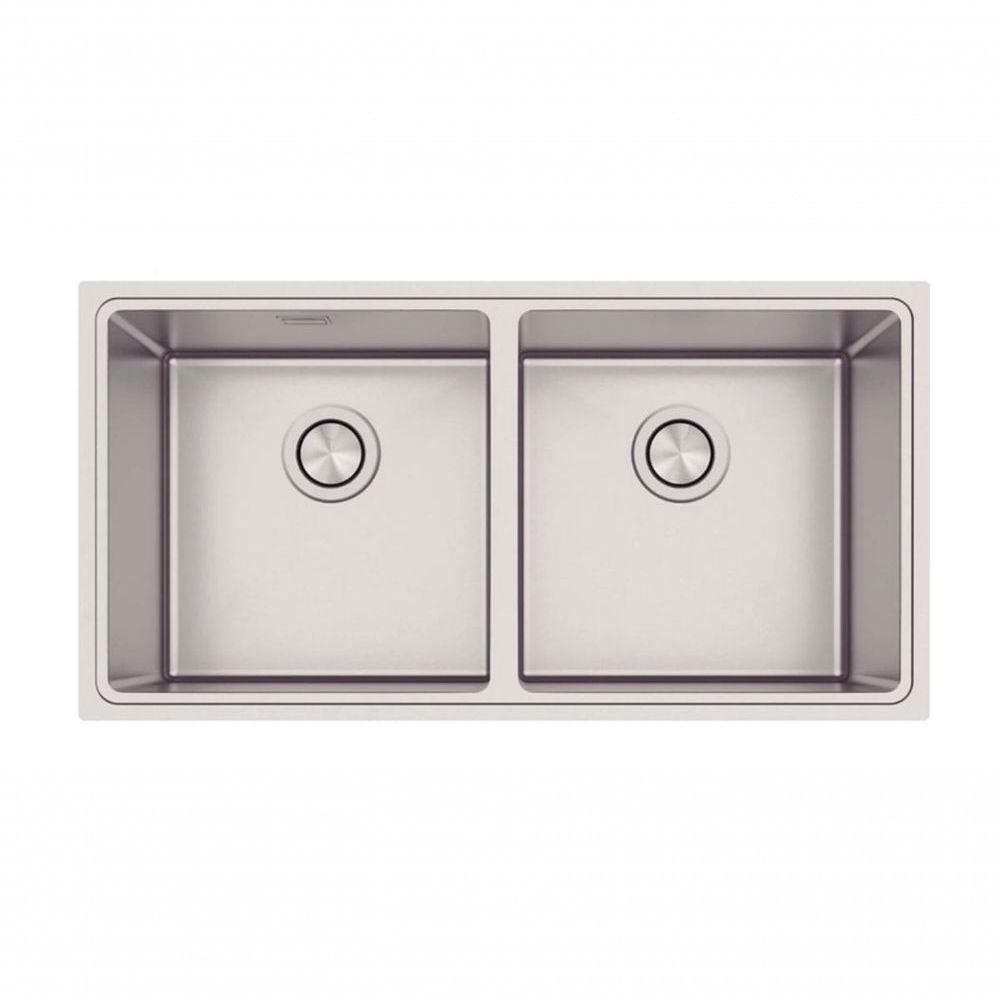 Cuba Dupla Tramontina Quadrum 2c 40 Em Inox Com Acabamento Acetinado Design Collection - 1