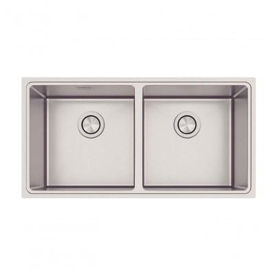 Cuba Dupla Tramontina Quadrum 2c 40 Em Inox Com Acabamento Acetinado Design Collection