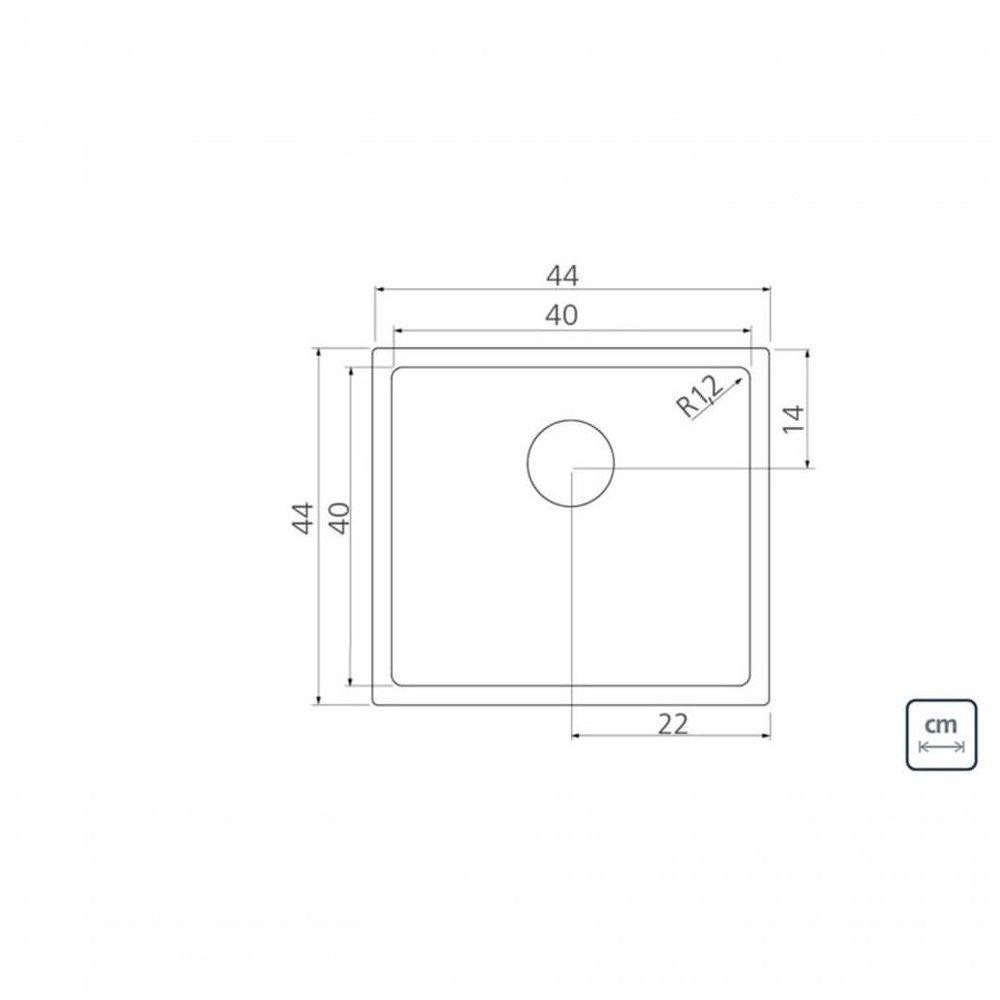 Cuba Tramontina Design Collection Quadrum 40 Em Inox Acabamento Acetinado - 2