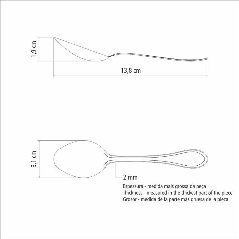 Colher Para Chá Tramontina Italy Em Aço Inox - 2