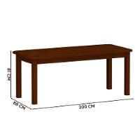 Conjunto Mesa Com 6 Cadeira Estofada Madeira Maciça - Castanho Com Estofado Marrom