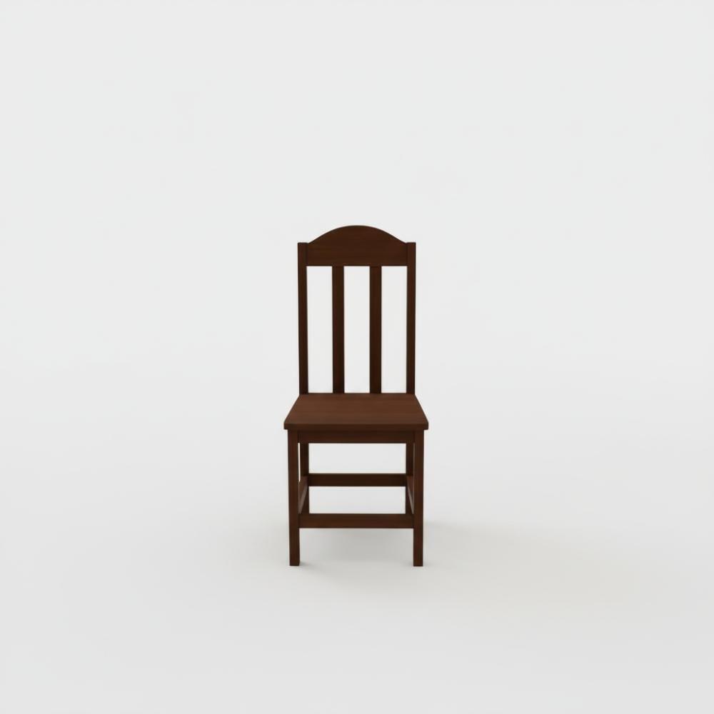 Kit Mesa Com 4 Cadeiras Safira 88cm Madeira Maciça Castanho Sem Estofado - 6