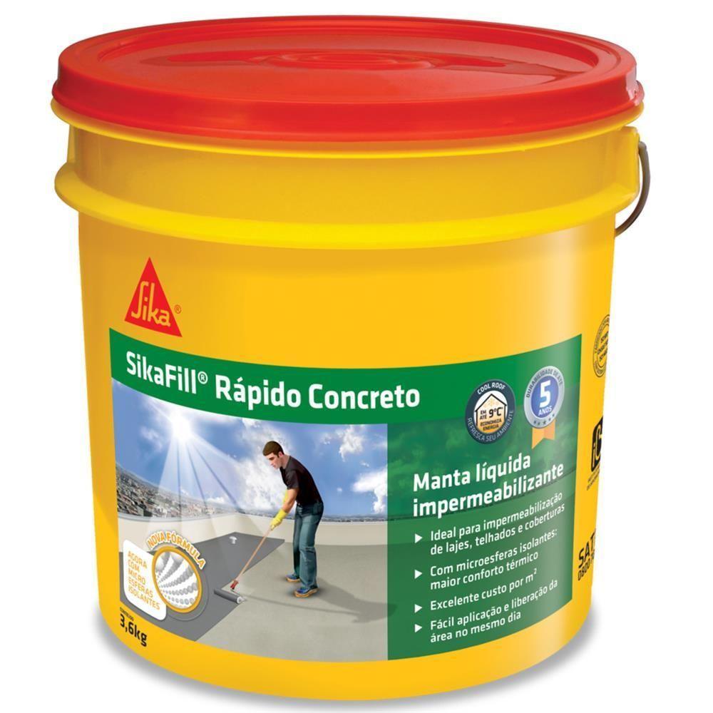 Sikafill Rápido Cinza Concreto 3,6 Kilos - 428203 - Sika Sikafill Rapido Cinza/concreto 3,6l Sika 428203 - 1