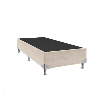 Base Para Cama Box De Solteiro 88x188x28 Sued Bege Portobel Bege
