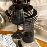 Taça Copa E Cia Duo 490ml Em Vidro Preto - 2