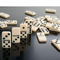 Dominó Profissional 28 Peças Double Six Com Estojo Preto - 1