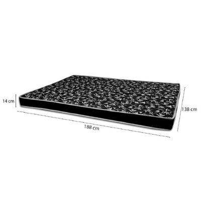 Cama Box Casal 138 Tecido Sintético Branco Com Colchão Hamburgo - 100% Espuma - D28 Preto 54x138x188