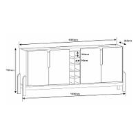 Aparador Adega Celtic Cinza Perola Cedro - 8
