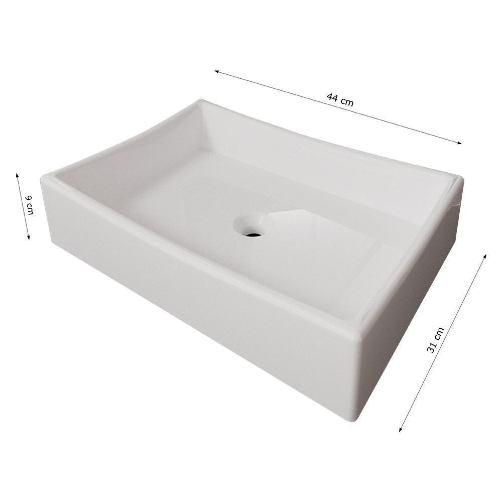 Kit Cuba Dalla Sobrepor Com Válvula Click Black Branco Branco - 3