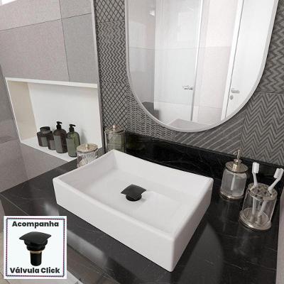 Kit Cuba Dalla Sobrepor Com Válvula Click Black Branco Branco