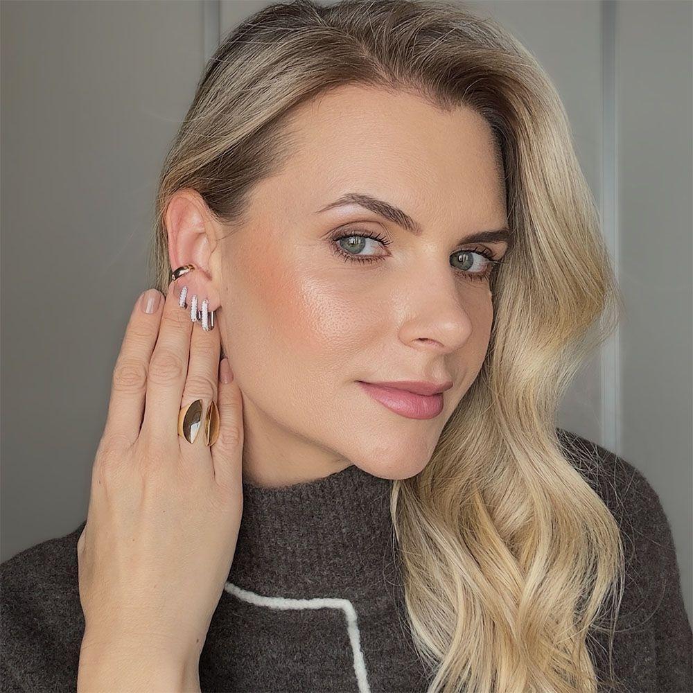 Trio De Argolinhas Cravejadas Ródio Branco - 2